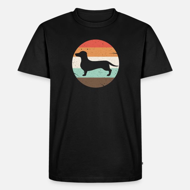 Dackel - Männer Premium Bio T-Shirt - Schwarz