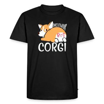 Corgi - T-shirt Premium bio Homme - noir - Devant - Nico (187cm)