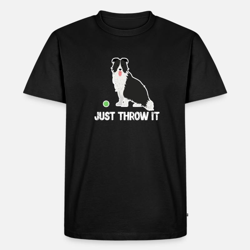 Border Collie - Männer Premium Bio T-Shirt - Schwarz