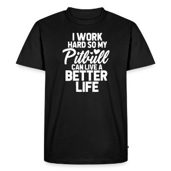 Pitbull - T-shirt Premium bio Homme - noir - Devant - Nico (187cm)