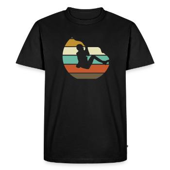 grimpeur - T-shirt Premium bio Homme - noir - Devant - Nico (187cm)