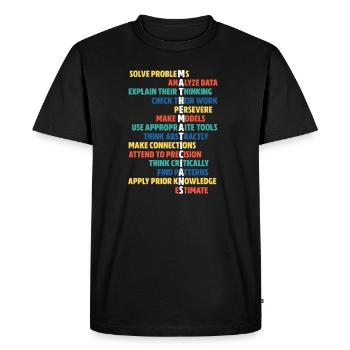 Math Math Teacher Algebra School Pi Gift - Men's Premium Organic T-Shirt - black - Front - Nico (187cm)