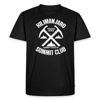 Cadeau montagnard du Kilimandjaro Mount Tanzania - T-shirt Premium bio Homme - noir - Devant - Nico (187cm)