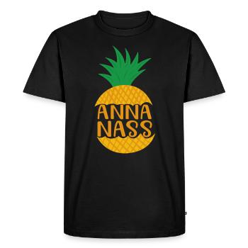 Anna wet pineapple tropical fruit gift - Men's Premium Organic T-Shirt - black - Front - Nico (187cm)