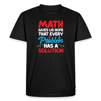 Mathématiques - T-shirt Premium bio Homme - noir - Devant - Nico (187cm)