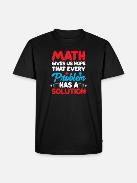 Math - Men's Premium Organic T-Shirt - black