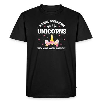 Social Worker Social Worker Social Pedagogue - Men's Premium Organic T-Shirt - black - Front - Nico (187cm)