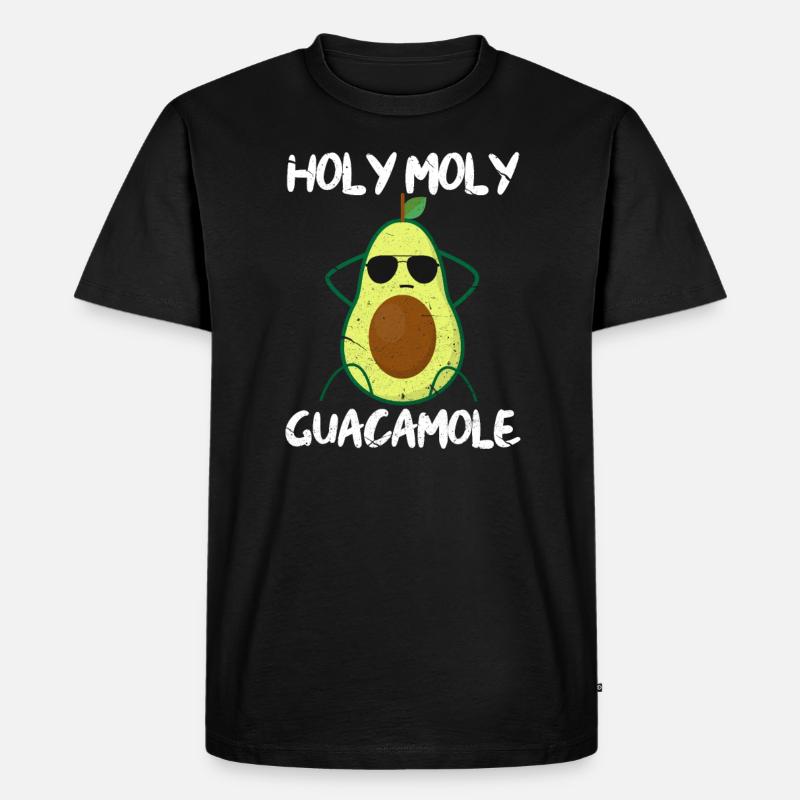 Avocado - Männer Premium Bio T-Shirt - Schwarz