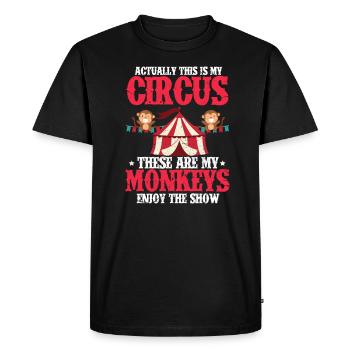 Circus Monkeys - Men's Premium Organic T-Shirt - black - Front - Nico (187cm)