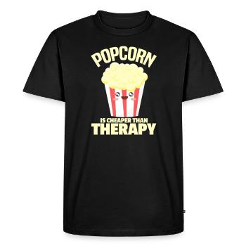 Popcorn - T-shirt Premium bio Homme - noir - Devant - Nico (187cm)