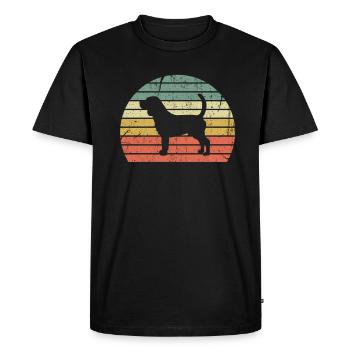 Beagle - T-shirt Premium bio Homme - noir - Devant - Nico (187cm)