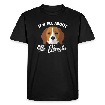 Beagle Beagles cadeau cadeau pour chien - T-shirt Premium bio Homme - noir - Devant - Nico (187cm)