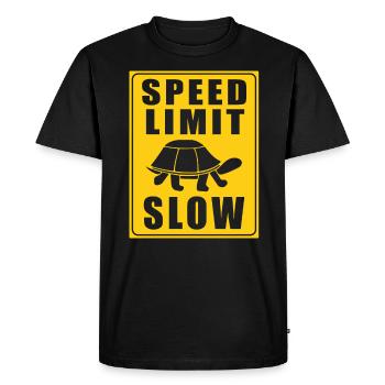 Tortue voitures de limite de vitesse - T-shirt Premium bio Homme - noir - Devant - Nico (187cm)