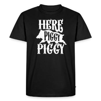Hunt Hunter Wild Forest Hunt Boar Gift - Men's Premium Organic T-Shirt - black - Front - Nico (187cm)