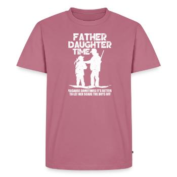 Chasse père fille - T-shirt Premium bio Homme - mauve - Devant - Nico (187cm)
