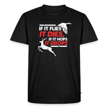 hunt - Men's Premium Organic T-Shirt - black - Front - Nico (187cm)