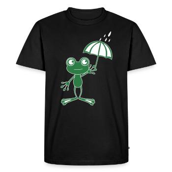 Weather Frog Meteorologist T-Shirt Gift Frog - Men's Premium Organic T-Shirt - black - Front - Nico (187cm)