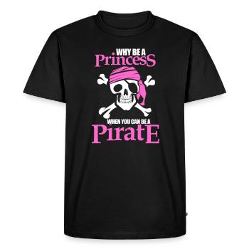 Pirate pirate pirate princesse fille de piratage - T-shirt Premium bio Homme - noir - Devant - Nico (187cm)