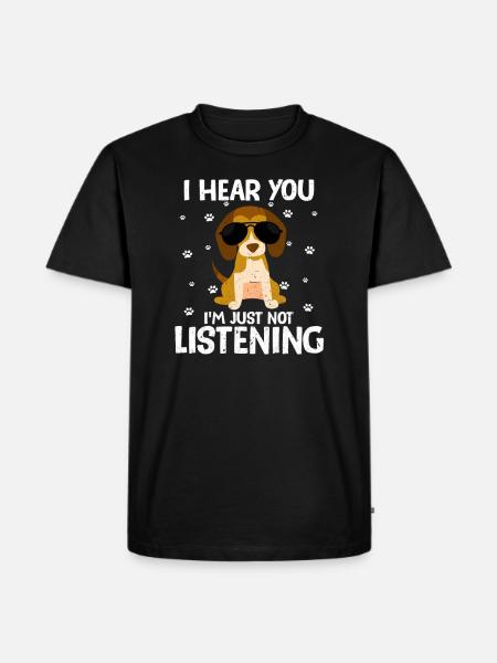 beagle - Men's Premium Organic T-Shirt - black