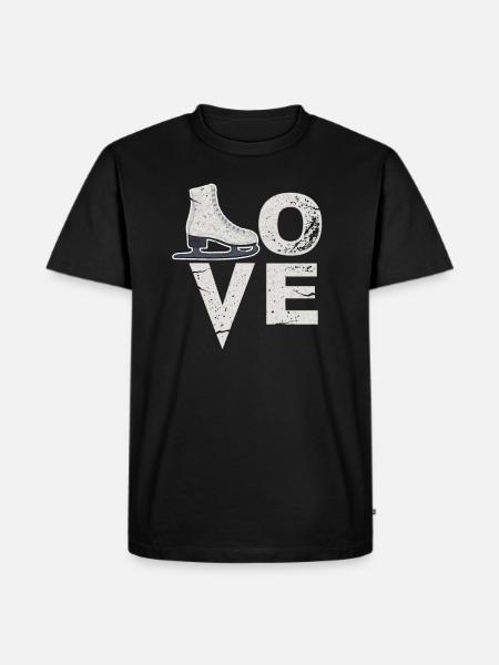 Eiskunstlauf - Männer Premium Bio T-Shirt - Schwarz