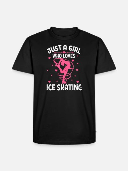 figure skating - Men's Premium Organic T-Shirt - black