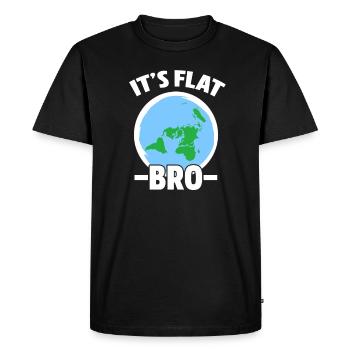Terre plate - T-shirt Premium bio Homme - noir - Devant - Nico (187cm)