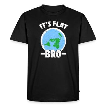 Flat Earth Flat Earth Conspiracy Gift - Men's Premium Organic T-Shirt - black - Front - Nico (187cm)