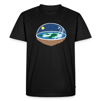 Terre plate - T-shirt Premium bio Homme - noir - Devant - Nico (187cm)