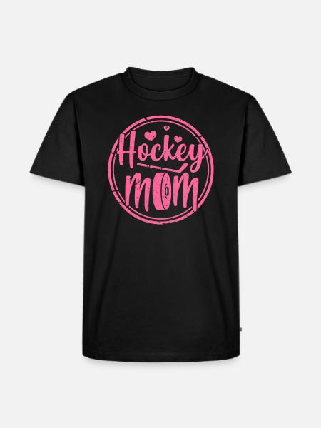 Eishockey Mutter - Männer Premium Bio T-Shirt - Schwarz