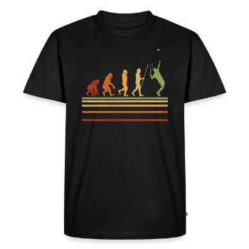 Tennis Evolution - Men's Premium Organic T-Shirt - black - Front - Nico (187cm)