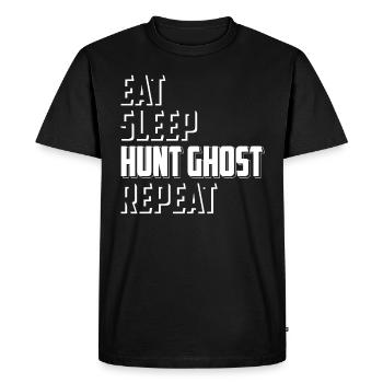 Eat Sleep Hunt Ghost Repeat Ghost Hunting - Men's Premium Organic T-Shirt - black - Front - Nico (187cm)