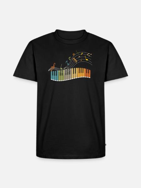 piano - Men's Premium Organic T-Shirt - black