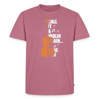 Viola Orchester Violine Geige Cello Geschenk - Männer Premium Bio T-Shirt - Mauve - Vorne - Nico (187cm)