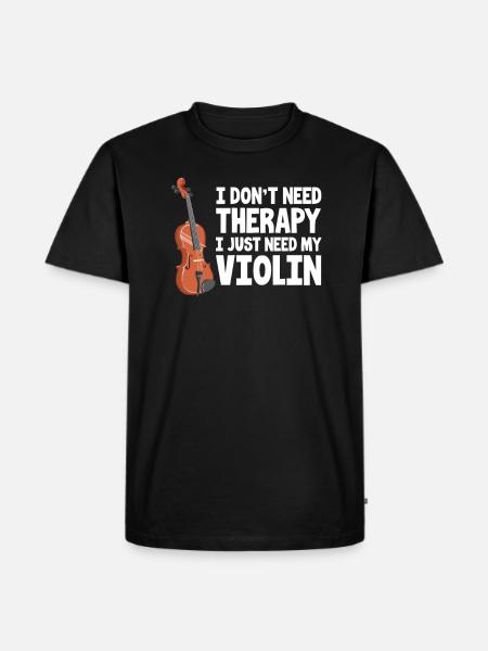 violin - Men's Premium Organic T-Shirt - black