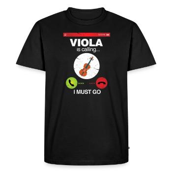 Viola - Men's Premium Organic T-Shirt - black - Front - Nico (187cm)