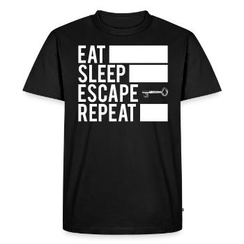 Mangez Sommeil Escape Répétez T-shirt Escape Room Team - T-shirt Premium bio Homme - noir - Devant - Nico (187cm)