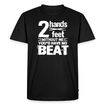 Drummer drummer drums band gift - Men's Premium Organic T-Shirt - black - Front - Nico (187cm)