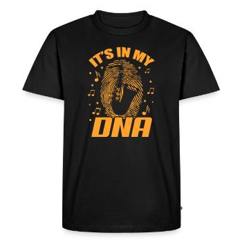Saxophone DNA Saxophonist Fingerprint Gift - Men's Premium Organic T-Shirt - black - Front - Nico (187cm)