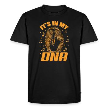 Saxophone DNA - Men's Premium Organic T-Shirt - black - Front - Nico (187cm)