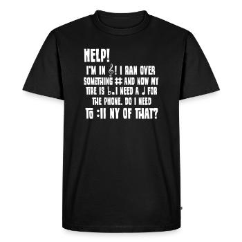 musicien - T-shirt Premium bio Homme - noir - Devant - Nico (187cm)