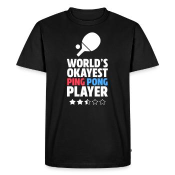 Ping pong table tennis ping pong gift - Men's Premium Organic T-Shirt - black - Front - Nico (187cm)