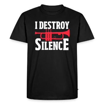 Trumpet - Men's Premium Organic T-Shirt - black - Front - Nico (187cm)