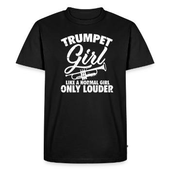 Trompette Girl musicienne femme trompettes cadeau - T-shirt Premium bio Homme - noir - Devant - Nico (187cm)