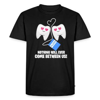 dents - T-shirt Premium bio Homme - noir - Devant - Nico (187cm)