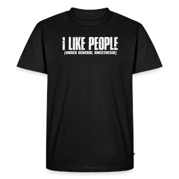 Anesthésiste Anesthésiologiste Injection Cadeau - T-shirt Premium bio Homme - noir - Devant - Nico (187cm)