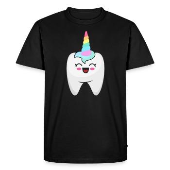 Dentiste licorne dentiste dentiste cadeau - T-shirt Premium bio Homme - noir - Devant - Nico (187cm)