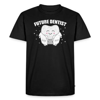 Dentist Son Future Tooth Teeth Dentist Gift - Men's Premium Organic T-Shirt - black - Front - Nico (187cm)