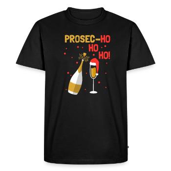 Prosecco de Noël Ho Ho Ho - T-shirt Premium bio Homme - noir - Devant - Nico (187cm)
