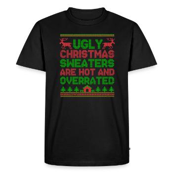 Ugly Christmas - Men's Premium Organic T-Shirt - black - Front - Nico (187cm)