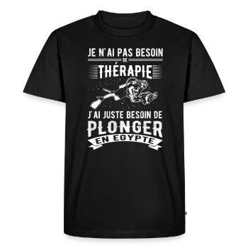 I don't need therapy, I just have to dive - Men's Premium Organic T-Shirt - black - Front - Nico (187cm)